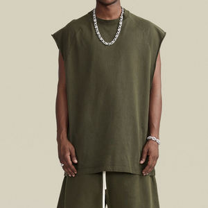 Camiseta sin Mangas de Alta Calidad, Transpirable, Informal, para Hombre, Cuello Redondo, Poliéster/Algodón, Personalizada, Estilo Urbano - Product Image 1