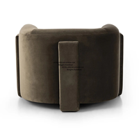 Canapé-lit à un siège en tissu velours vert olive foncé de style nord-européen et américain, design de salon, balcon, meubles