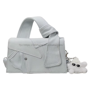Women's Designer Denim One-Shoulder Crossbody Phone Bag Simple Summer Trendy Splicing Small <b>Square</b> Handbag Ladies Tanjing - Product Image 2