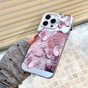 NUOVA <span class=keywords><strong>Cover</strong></span> per <span class=keywords><strong>iPhone</strong></span> 15 17 Pro Max 14 13 12 <span class=keywords><strong>11</strong></span> con Farfalla Cartoon Argentata, Antiurto e Anti-Caduta IMD - Product Image 5