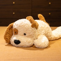 Coussin en peluche personnalisé en forme de chiot endormi, animaux en peluche câlins, jouets lestés pour chiens, doudou sensoriel, peluches à câliner pour l'heure du coucher