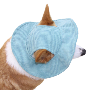 Chapéu de Pescador para Animais de Estimação com Logo Personalizado em Corduroy Xadrez, Acessórios para Cães ao Ar Livre para o Verão e Halloween - Product Image 5