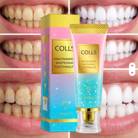 Dentifrice blanchissant à la niacinamide 100 g, à base de plantes, biologique, élimination des taches, soin de l'émail, haleine fraîche
