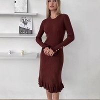Nouvelle Robe en Maille Longueur Mi-Mollet 2026 pour Femme – Robe Sirène Sexy en Tricot
