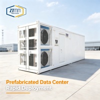 Intégrateur de système de centre de données mobile à redondance N+1 avec rack de serveur 42U, capacité informatique de 200 kW pour cluster de formation GPU
