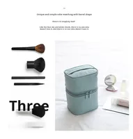 Trousse de Maquillage Coréenne en Nylon, Petite Pochette à Pinceaux, Organisateur Portable Mignon pour Artistes, Étui Cosmétique Zippé
