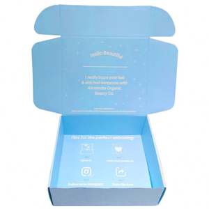 Caja de envío con logotipo dorado personalizado de fábrica, caja corrugada de embalaje de champú con cinta de sellado, caja de papel con tira de tracción - Product Image 5