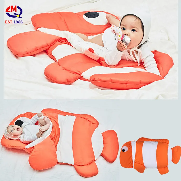 Kids winter shark sleeping bag children's cotton multi-function baby anti kick cuddle by clownfish sleeping bag