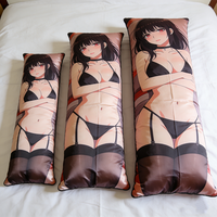 Coussin de corps anime personnalisé, motifs sexy, 100% coton tricoté, écologique, lavable, respirant, durable, rectangulaire