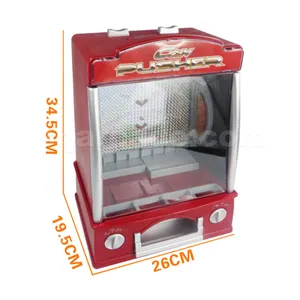 Toydaloo Mini Coin Pusher Home Arcade Game with Lights and Sounds, Includes 150 Play Coins