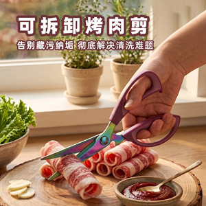 Jolies ciseaux de cuisine multifonctions en acier inoxydable 3,5 pouces, compatibles lave-vaisselle, pour la cuisine et le barbecue - Product Image 3