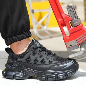 Safety <b>Shoes</b> <b>Men</b> Steel Toe <b>Work</b> <b>Shoes</b> Sneakers Anti-smash Anti-puncture Indestructible <b>Shoes</b> Outdoor Breathable Lightweight New - Product Image 1