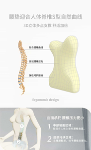 लंबर समर्थन तकिया पूरी तरह से संतुलित स्मृति फोम बहुमुखी उपयोग कम बैकरेस्ट - Product Image 2