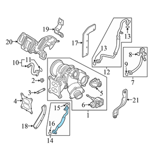 <span class=keywords><strong>2017</strong></span> VW <span class=keywords><strong>GOLF</strong></span> ALLTRACK TURBOCOMPRESSEUR LIGNE DE RETOUR D'HUILE 06K145735T - Product Image 6