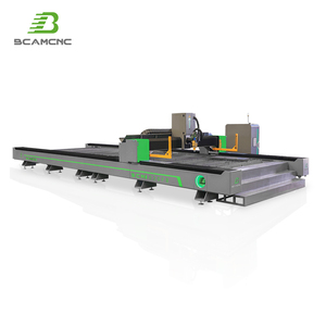 เครื่องตัดโลหะแบบเอียงความเร็วสูงด้วยไฟเบอร์เลเซอร์ CNC 4 แกน พร้อมรางนำ Hiwin และระบบควบคุม Cypcut สำหรับเซอร์โวมอเตอร์ Yaskawa - Product Image 2