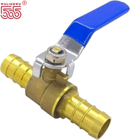 Robinet à bille manuel en laiton WLW, haute température, filetage NPT, raccord rapide 16mm/19mm, pour tuyau PEX de camion, eau/gaz, 650 psi