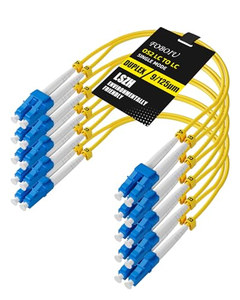 Câble de brassage fibre optique monomode LC vers LC, <span class=keywords><strong>0</strong></span>,5 m (1,6 pi), 5 unités testées individuellement, compatible OEM ODMLC - Product Image 2