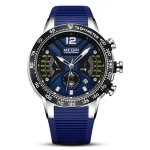جديد 2106G الرجال ساعة كوارتز ، الأزياء كرونوغراف ساعة رياضية للرجال ، المتناقضة ألوان مضيئة الرجال الأعمال ساعة اليد