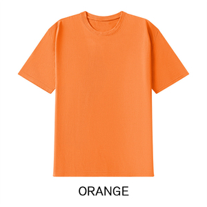 T-Shirt in cotone 100% <span class=keywords><strong>arancione</strong></span> su misura per le donne e gli uomini di alta qualità 200 Gsm Oversize Casual Streetwear tinta unita - Product Image 1