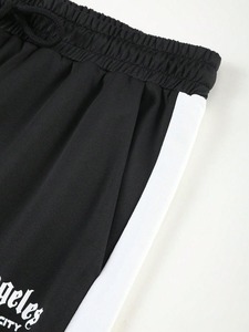 Men's minimalist printed short-sleeved shirt and shorts suit factory, customization available.F10 - Product Image 3