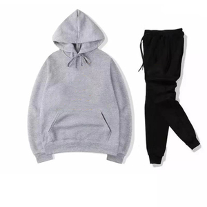 2 parça erkek özelleştirmek boş kazak Slim Fit Jogger takım elbise spor eşofman - Product Image 4