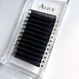 Cashmere Lash Tray Loose Base Fan Like Butter Matter Black Volume Lashes Handmade 0.3 0.05 Eyelash Extension