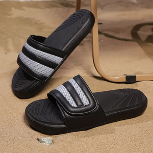 Nouvelles pantoufles d'extérieur antidérapantes haut de gamme pour hommes, sandales et pantoufles confortables à bout ouvert et semelle épaisse, respirantes pour hommes - Product Image 2