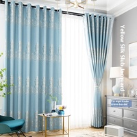 Style européen Simple moderne Jacquard rideau nouveau complet occultant coton tissu oeillet pour salon chambre