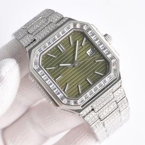 Montre mécanique pour homme, élégante et décontractée, entièrement sertie de diamants, mouvement 330, qualité supérieure, fabriquée en usine. - Product Image 1