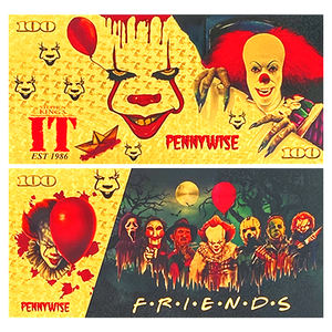 Envío <span class=keywords><strong>Gratis</strong></span>, 8 Modelos, Tarjeta <span class=keywords><strong>de</strong></span> Recuerdo <span class=keywords><strong>de</strong></span> Películas <span class=keywords><strong>de</strong></span> Terror Americanas, Anime, Child's Play, Boleto <span class=keywords><strong>de</strong></span> Color, Billete Individual Bañado en Oro - Product Image 4