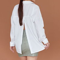 Chemisier à manches longues au design personnalisé Chemisier ouvert au dos pour femmes Chemise taille plus pour femmes