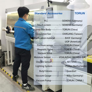 Système de purification de gaz de laboratoire 4GBS, boîte à gants avec environnement de gaz inerte de haute pureté, H20&O2<1ppm, boîte à gants pour batterie au <span class=keywords><strong>lithium</strong></span> - Product Image 6