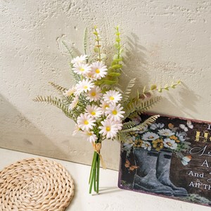Bouquet de fleurs artificielles Asakusa Hoshine en tissu tissé plastique, décoration intérieure, accessoires de mariage CF02092 - Product Image 1