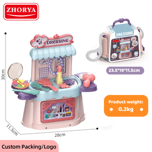 Zhorya — ensemble de MINI jouets de maquillage, belle princesse, <span class=keywords><strong>coiffeuse</strong></span> et <span class=keywords><strong>valise</strong></span>, cadeau pour filles, 2 en 1 - Product Image 6