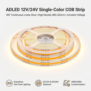 High Efficiency 125Lm/W COB LED <b>Strip</b> Light 24V 480LEDs/m Uniform Lighting Flexible LED Light <b>Strip</b> for Kitchen Cabinet - Product Image 6