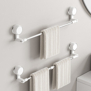 Suction Mounted Telescopic Towel Rack Adjustable Wall Mount For Bathroom Kitchen - Product Image 3