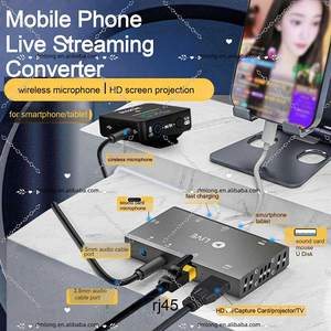 Đa chức năng Docking Station với 3.5mm Jack RJ45 live streaming chuyển đổi thiết bị video Switcher cho Iphone cho iPad - Product Image 4