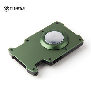 TILONSTAR TVC800 Portefeuille multifonctionnel en métal ultra-mince avec pince à billets RFID bloquant le porte-carte de crédit pour étui AirTag - Product Image 5