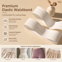 Bande élastique en maille jacquard pliable Aoya, en mélange de nylon et élasthanne de qualité supérieure, à largeur personnalisable, pour vêtements, performance d'élite