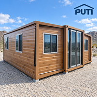 Maison conteneur contemporaine extensible et respirante de 20 pieds, à double aile, pliable, construction modulaire, installation rapide, maison préfabriquée pour camp minier