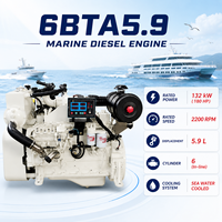 Moteur diesel marin 6BTA5.9 180 CV 2200 tr/min, ensemble moteur diesel de propulsion in-bord pour bateau, pour Dongfeng Cuminss Machinery Motor