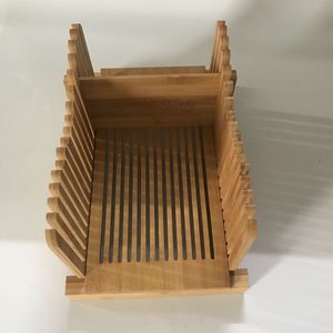 Bamboo <b>Draining</b> <b>Rack</b> For Kitchen Dish Drying Natural Wood Color Foldable Design - Product Image 3
