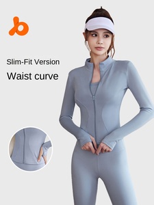 Custom Women's Long Sleeve <strong>for</strong> Sports Coat Breathable Fitness Yoga Top Jacket Front Seamless Spring Autumn Running <strong>Clothes</strong> - Product Image 5