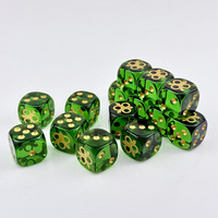 Ensemble de dés en résine transparente multicolores, dés de jeu en métal de forme carrée pour jeux de table et fournitures éducatives