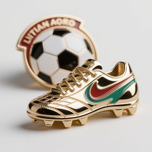 Personalizzato diverso delicato perno di alta qualità in particolare stili di scarpe da calcio in metallo smalto sublimazione Souvenir spille - Product Image 6