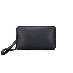 Bolso de Mano de Cuero Genuino Directo de Fábrica, Cierre de Cremallera, Correa de Muñeca Desmontable, Antirrobo, MOQ Bajo para Minoristas Globales - Product Image 1