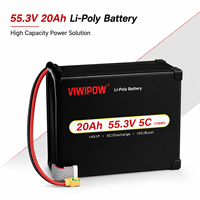 Baterai LiPo Drone 20000mAh 14S 55.3V 3.95V Tegangan Tinggi Densitas Energi Tinggi Waktu Terbang Lama untuk Penyemprotan Pertanian