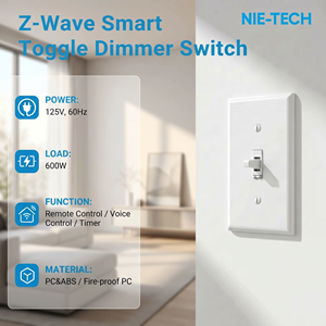 Variateur mural intelligent Z-Wave Plus standard US, style interrupteur, certifié ETL FCC pour l'automatisation domestique, compatible Alexa, Google <span class=keywords><strong>Hub</strong></span>, <span class=keywords><strong>SmartThings</strong></span> - Product Image 2