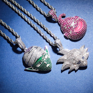 Colgante de Anime <span class=keywords><strong>Dragon</strong></span> <span class=keywords><strong>Ball</strong></span> Chapado en Oro de 18K - Collar de Dibujos Animados con Micro Pavé de Circonitas, Joyería Hip Hop Unisex para Streetwear, Venta al por Mayor - Product Image 1