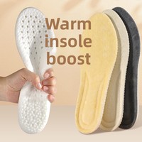 Semelle intérieure intégrale en velours PU super doux pour l'hiver, avec coussinet en coton épais, peluche, déodorant, confortable, respirante, unisexe
